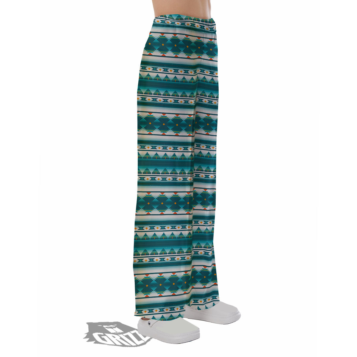 Native American Ethnic Print Pattern Pajama Pants-grizzshop