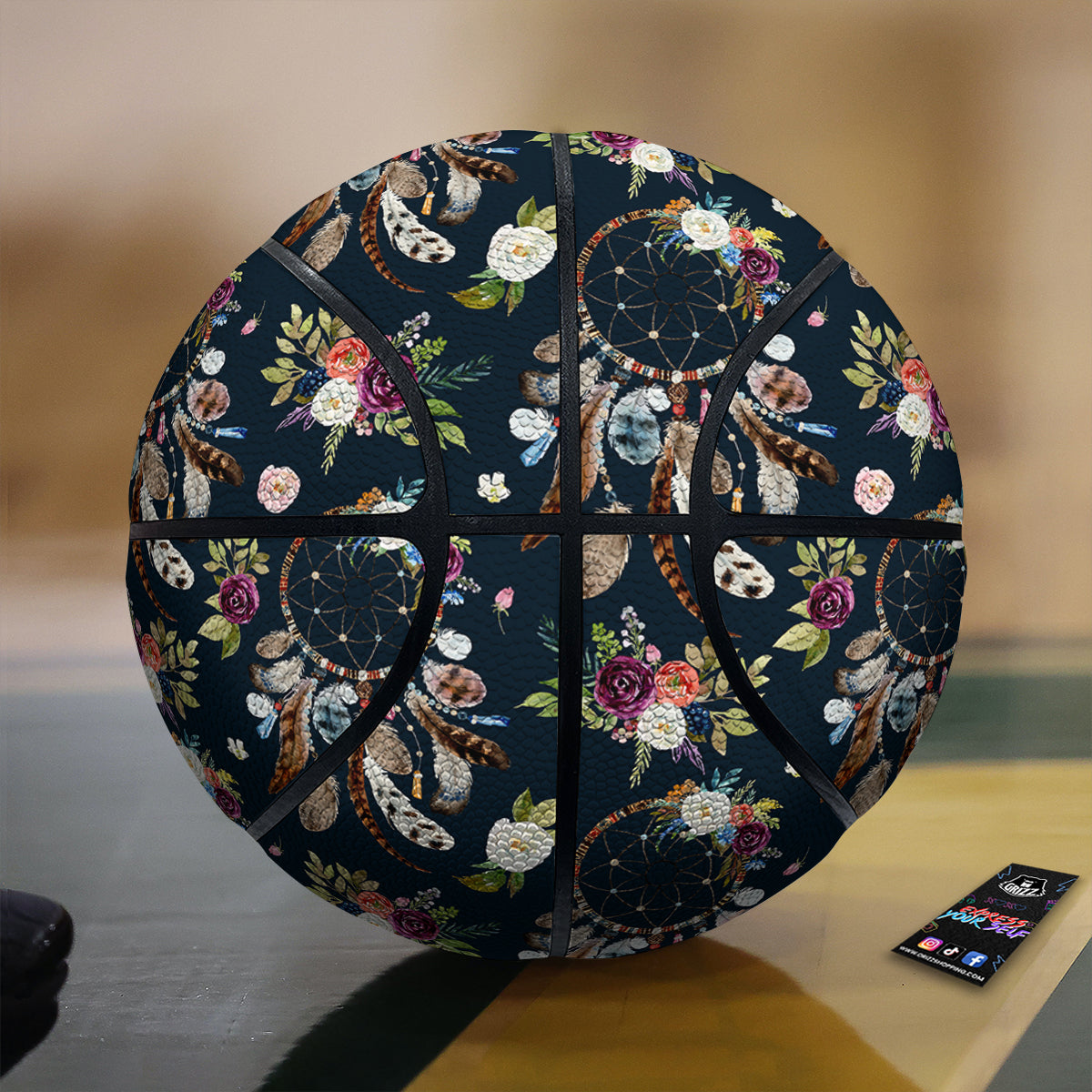 Native Dream Catcher Vintage Print Pattern Basketball