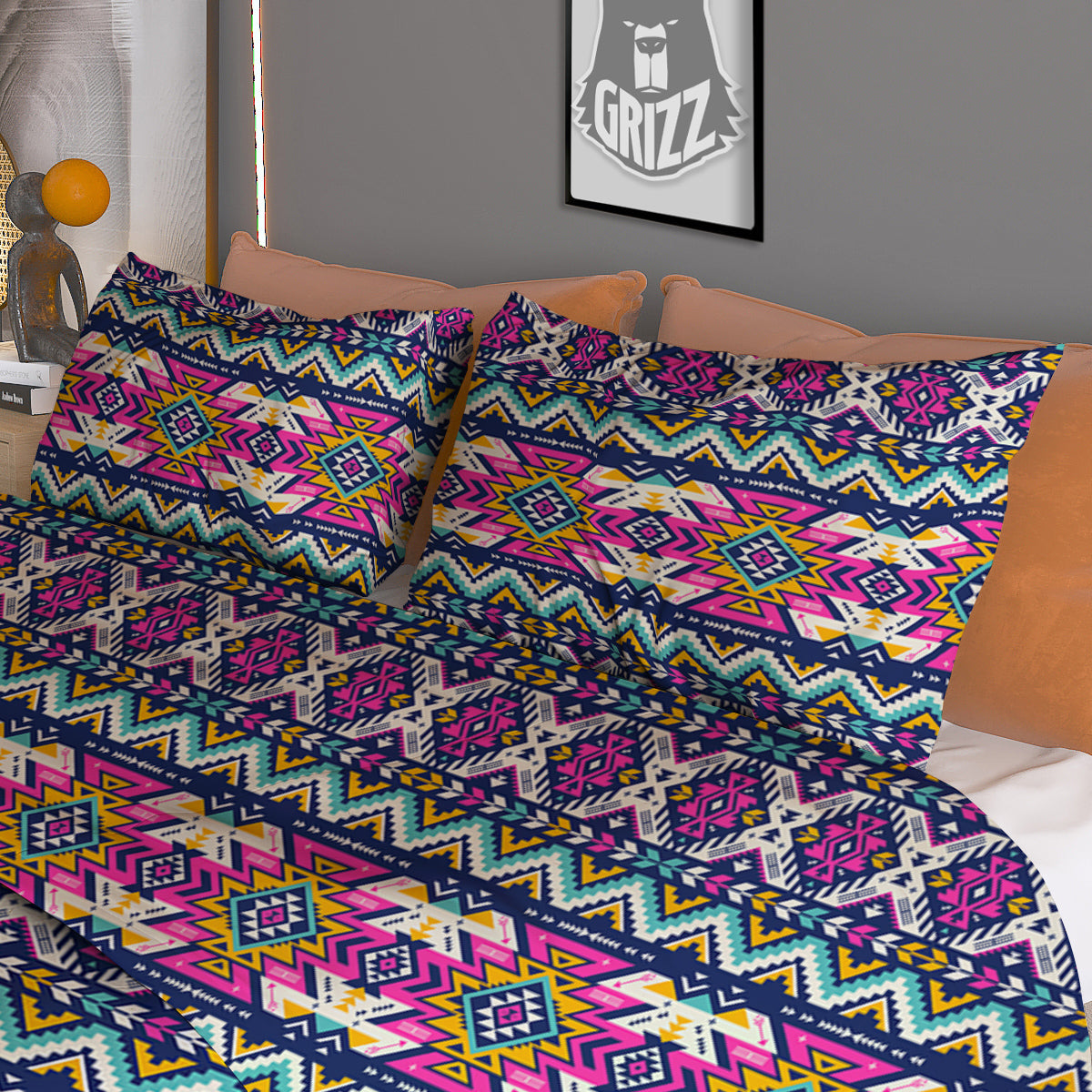 Masonic Eye Green Print Duvet Cover Bedding Set