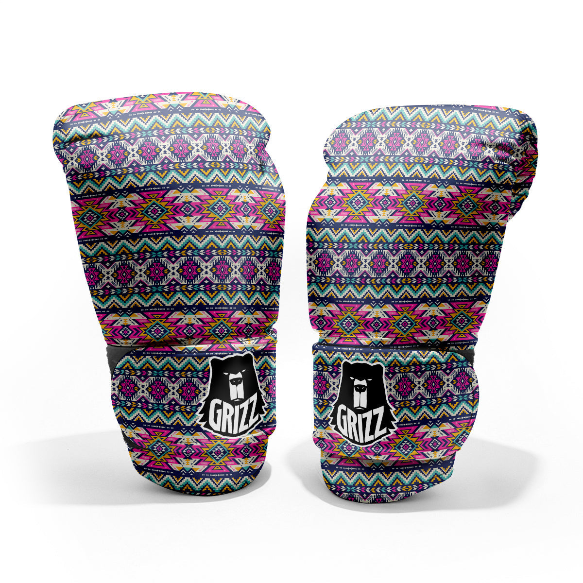 Native Navajo Colorful Geometric Print Pro Boxing Glove