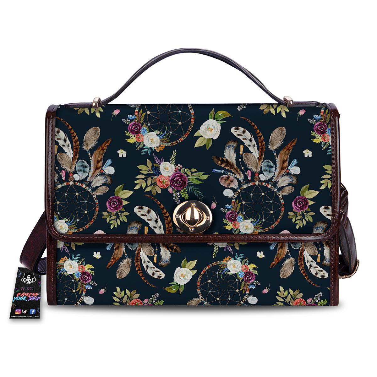 Native Dream Catcher Vintage Print Pattern Women's Satchel Bag