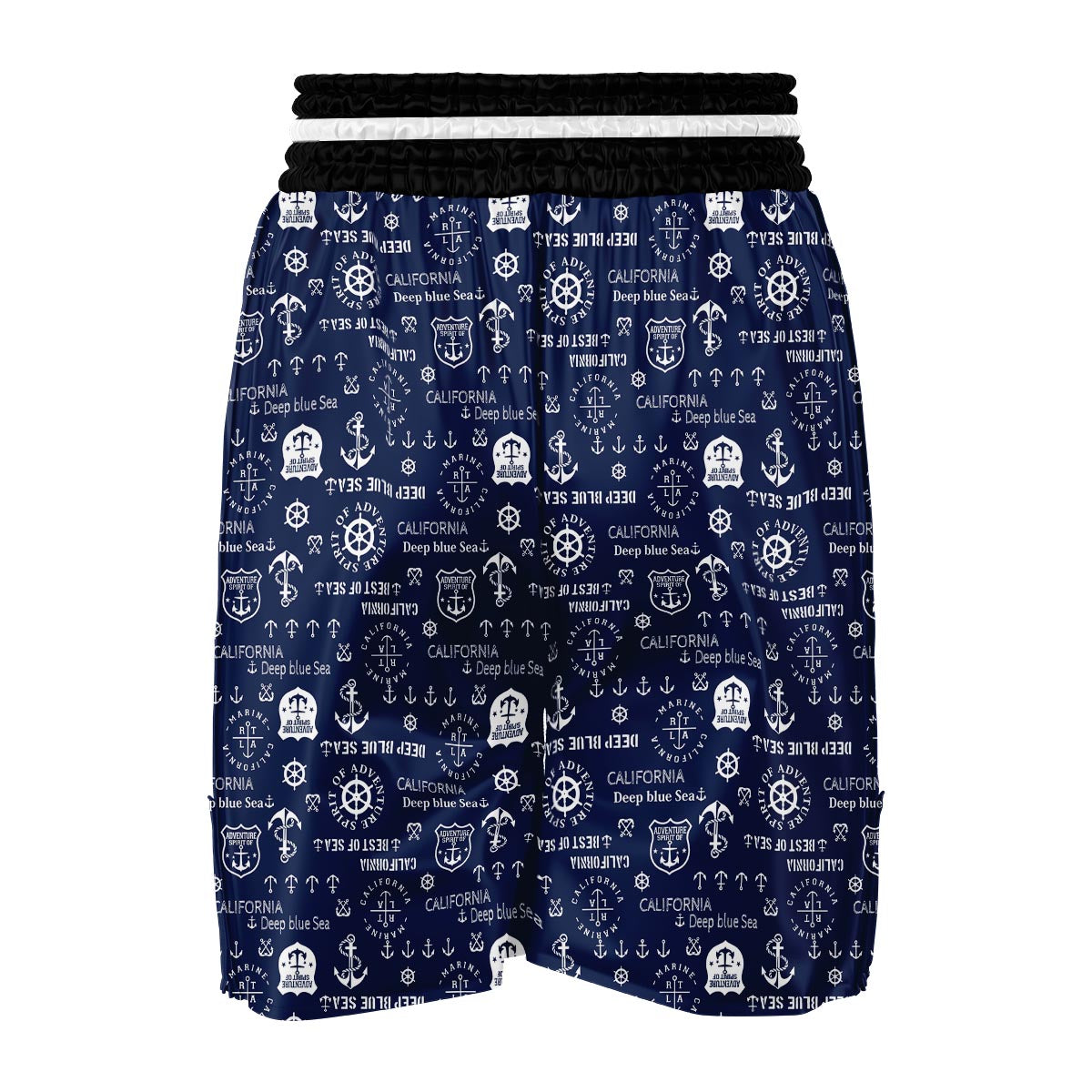 Nautical Anchor Print Pattern Boxing Shorts-grizzshop