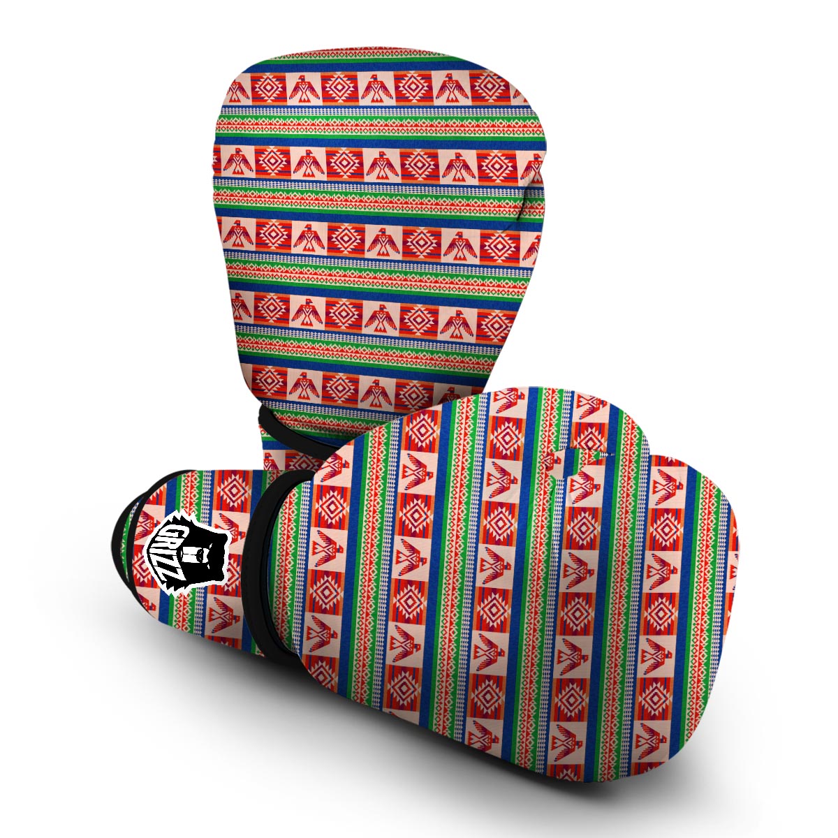 Navajo Aztec Tribal Native Indians American Print Boxing Gloves-grizzshop