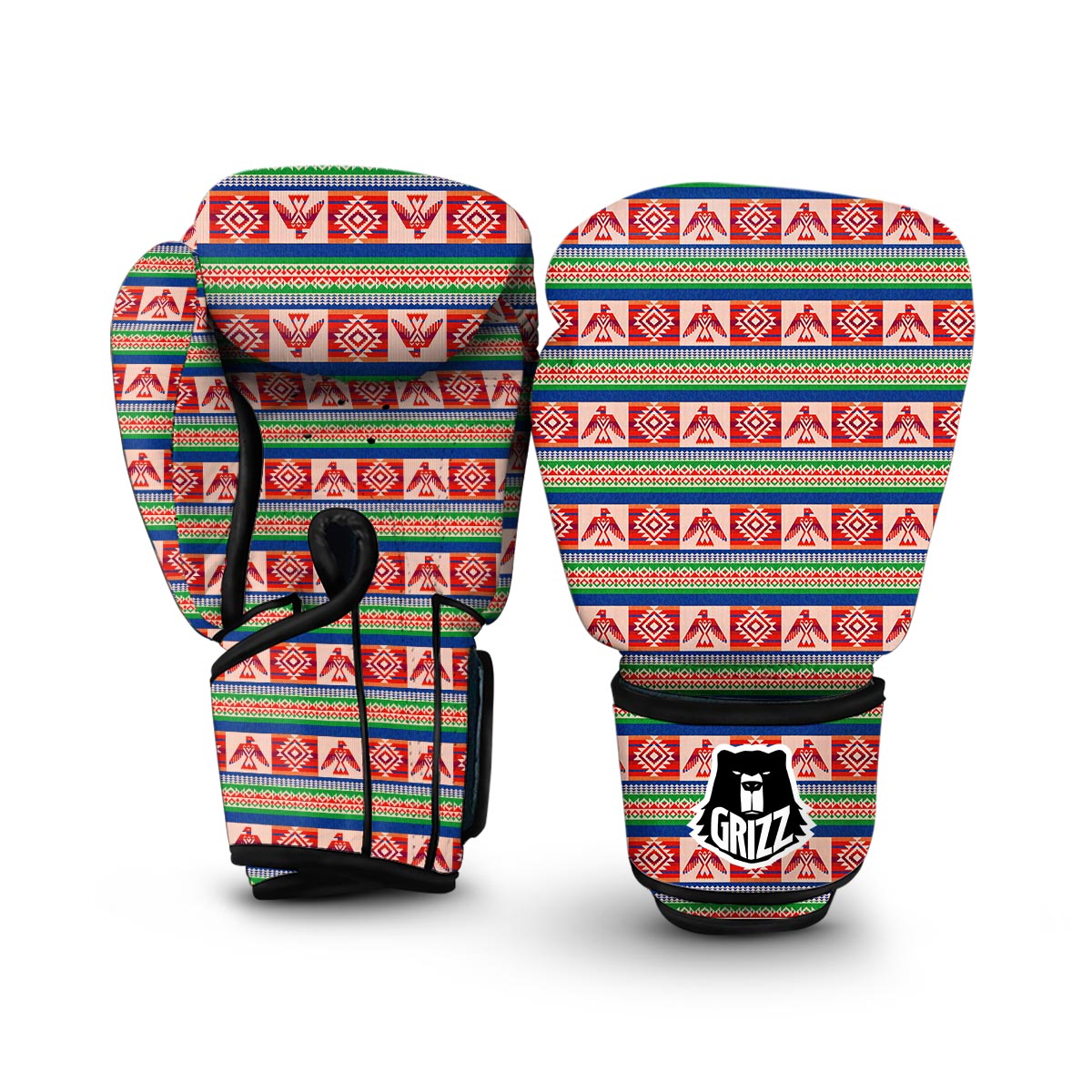 Navajo Aztec Tribal Native Indians American Print Boxing Gloves-grizzshop