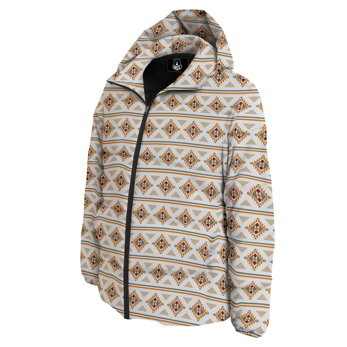 Navajo Ethnic Southwestern Print Pattern Down Jacket-grizzshop
