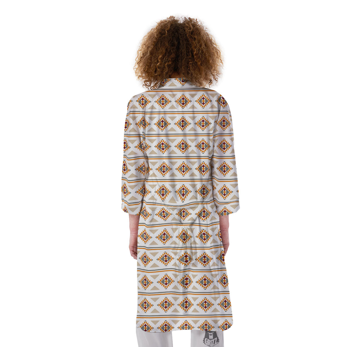 Navajo Ethnic Southwestern Print Pattern Kimono-grizzshop
