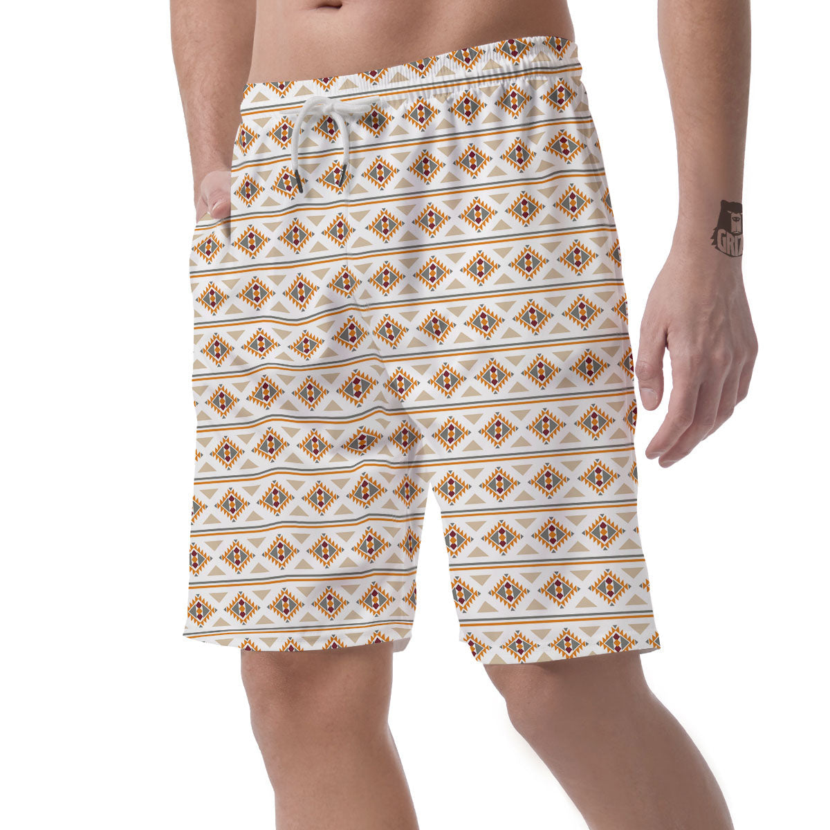 Navajo Ethnic Southwestern Print Pattern Men's Shorts-grizzshop