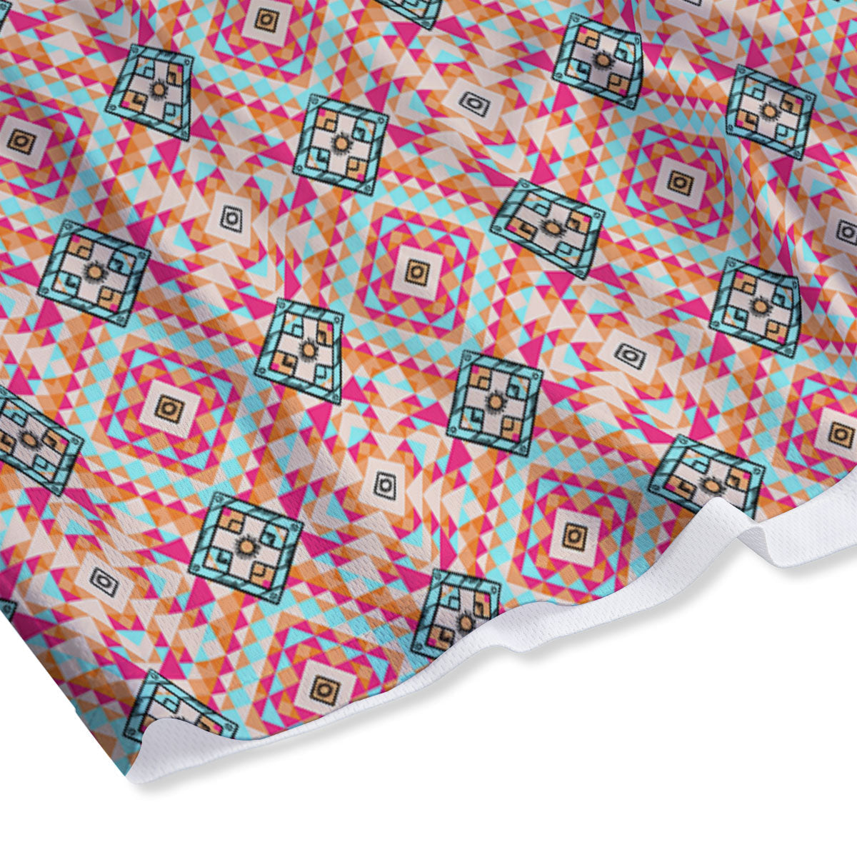 Navajo Geometric Native Print Mesh Shorts