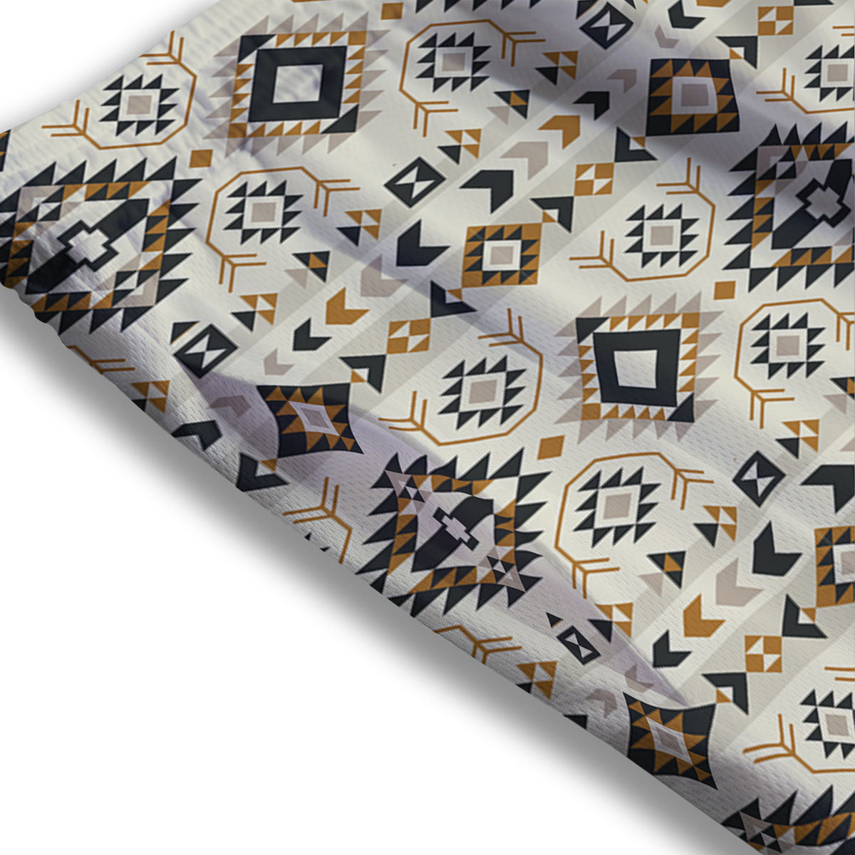 Navajo Geometric Style Print Pattern Mesh Shorts
