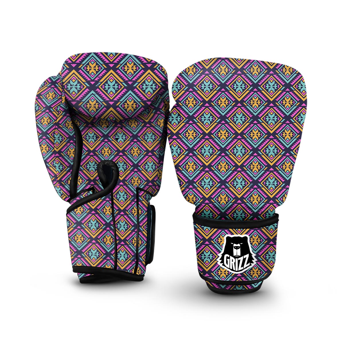 Aztec Hawaiian Pineapple Print Boxing Gloves