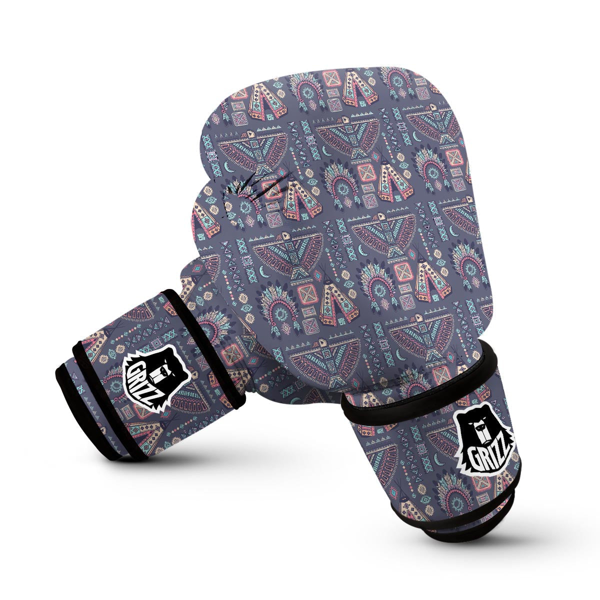 Navajo Native Aztec Indians American Tribal Print Boxing Gloves-grizzshop