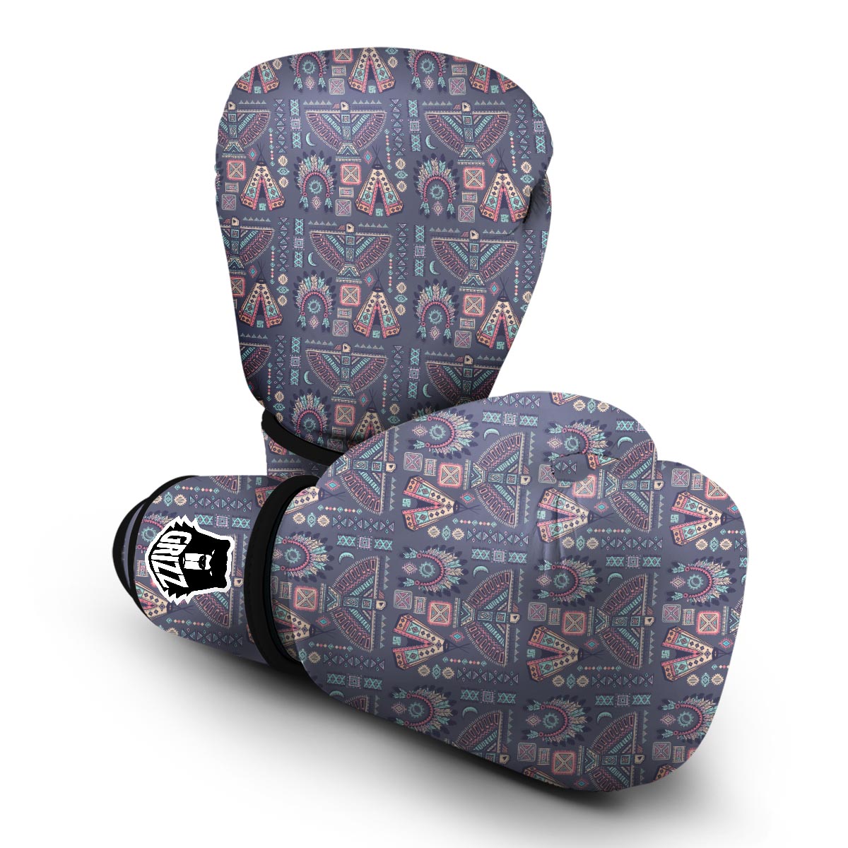 Navajo Native Aztec Indians American Tribal Print Boxing Gloves-grizzshop