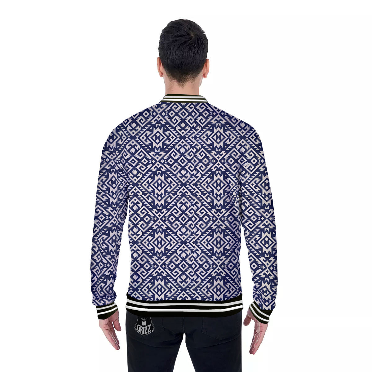 Navajo Native Indian Print Pattern Baseball Jacket-grizzshop