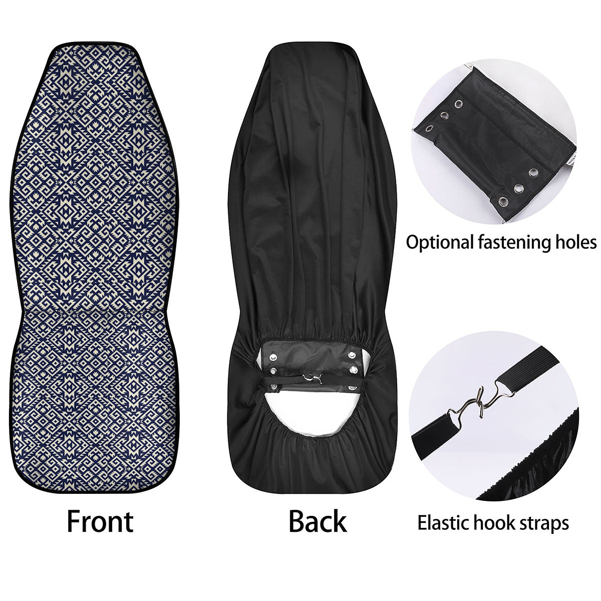 Navajo Native Indian Print Pattern Car Seat Covers-grizzshop