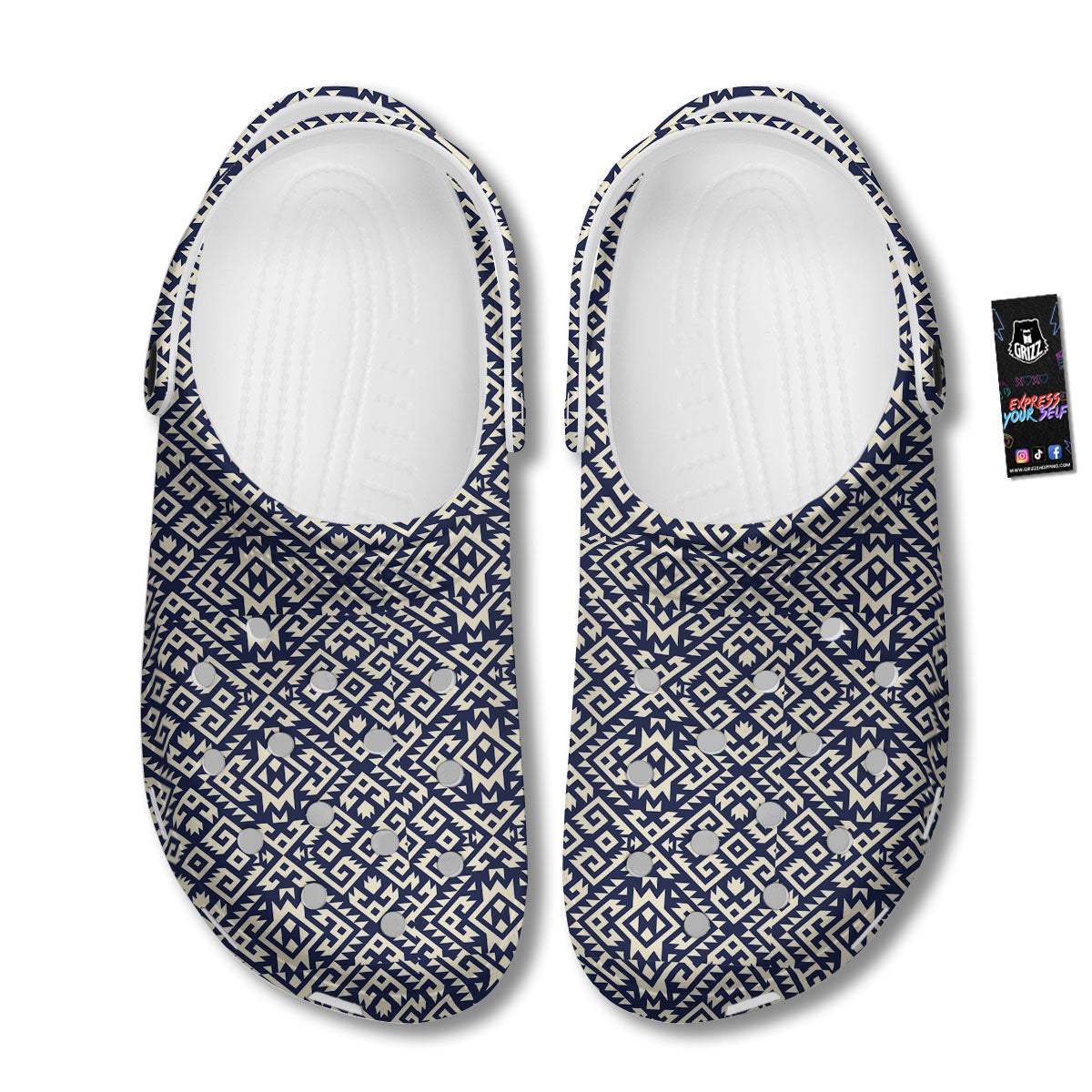 Navajo Native Indian Print Pattern Clog-grizzshop