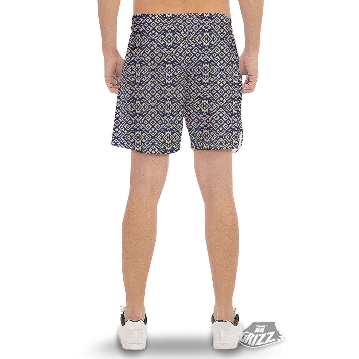 Navajo Native Indian Print Pattern Men's Gym Shorts-grizzshop