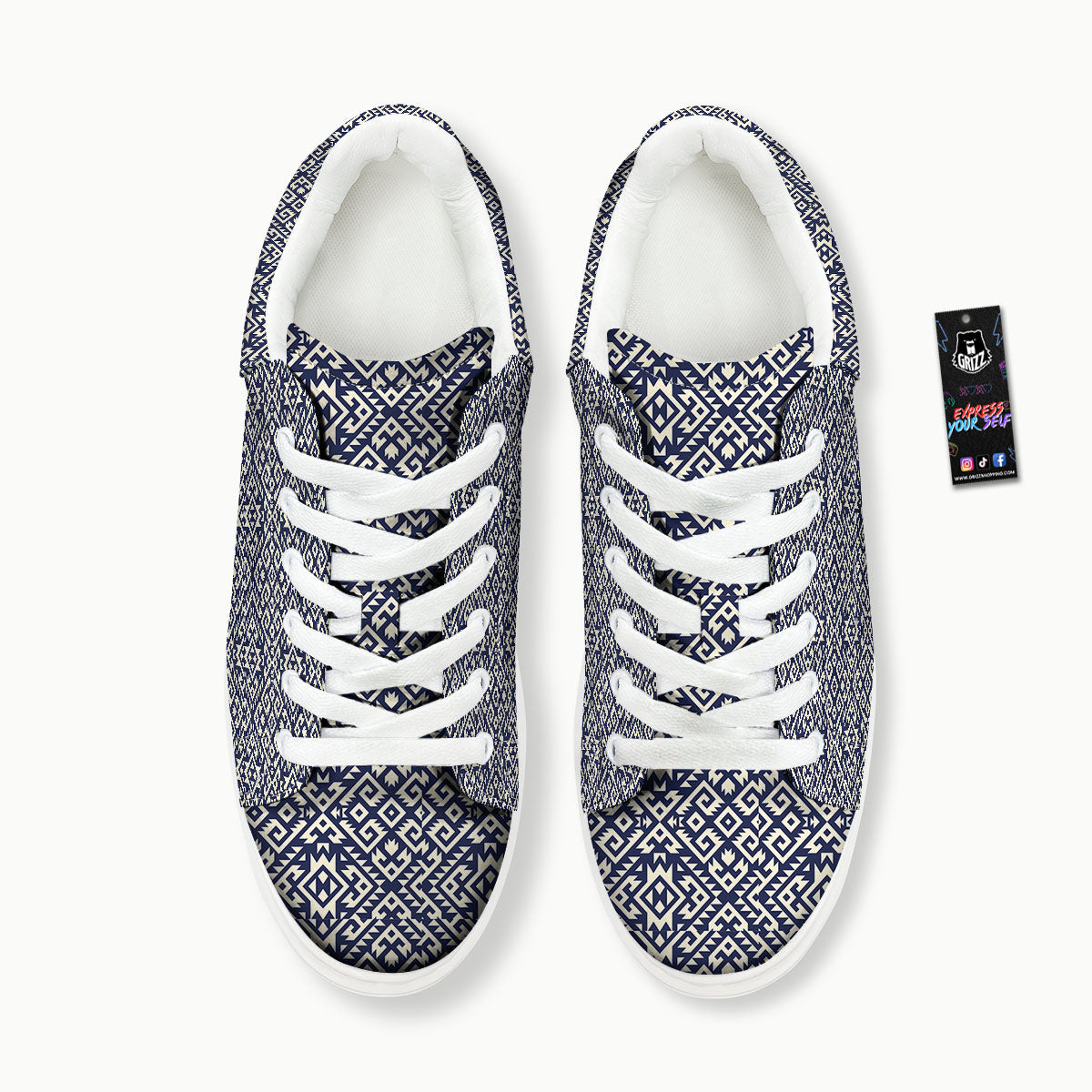Navajo Native Indian Print Pattern Platform Shoes-grizzshop