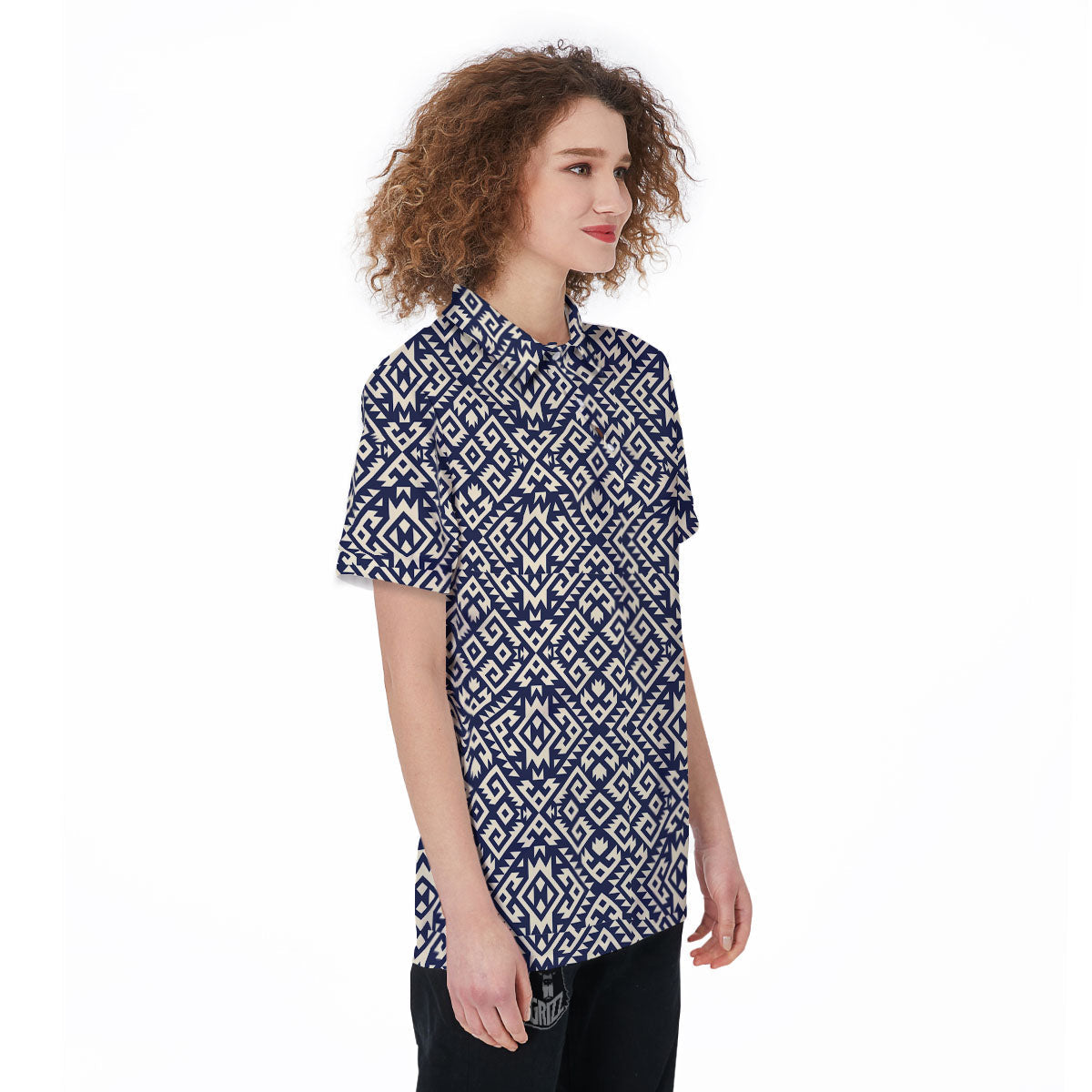 Navajo Native Indian Print Pattern Women's Golf Shirts-grizzshop