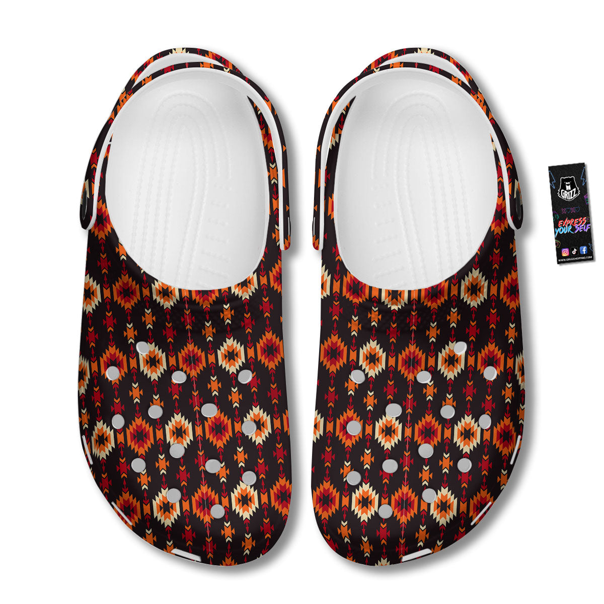Navajo Native Pattern Clog-grizzshop