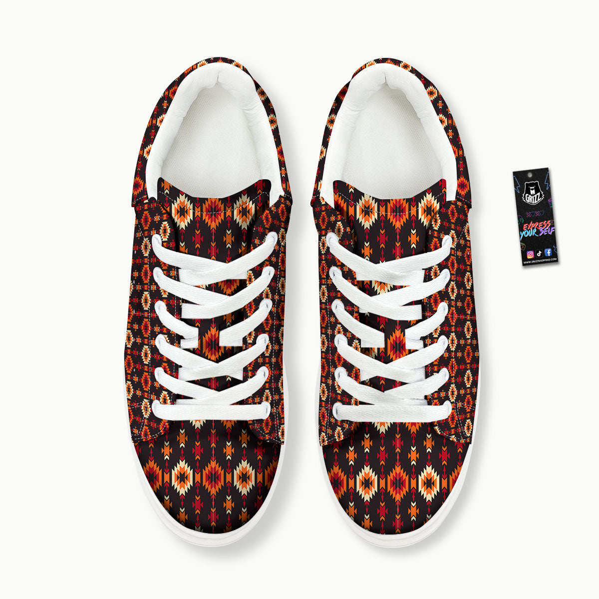Navajo Native Pattern Platform Shoes-grizzshop