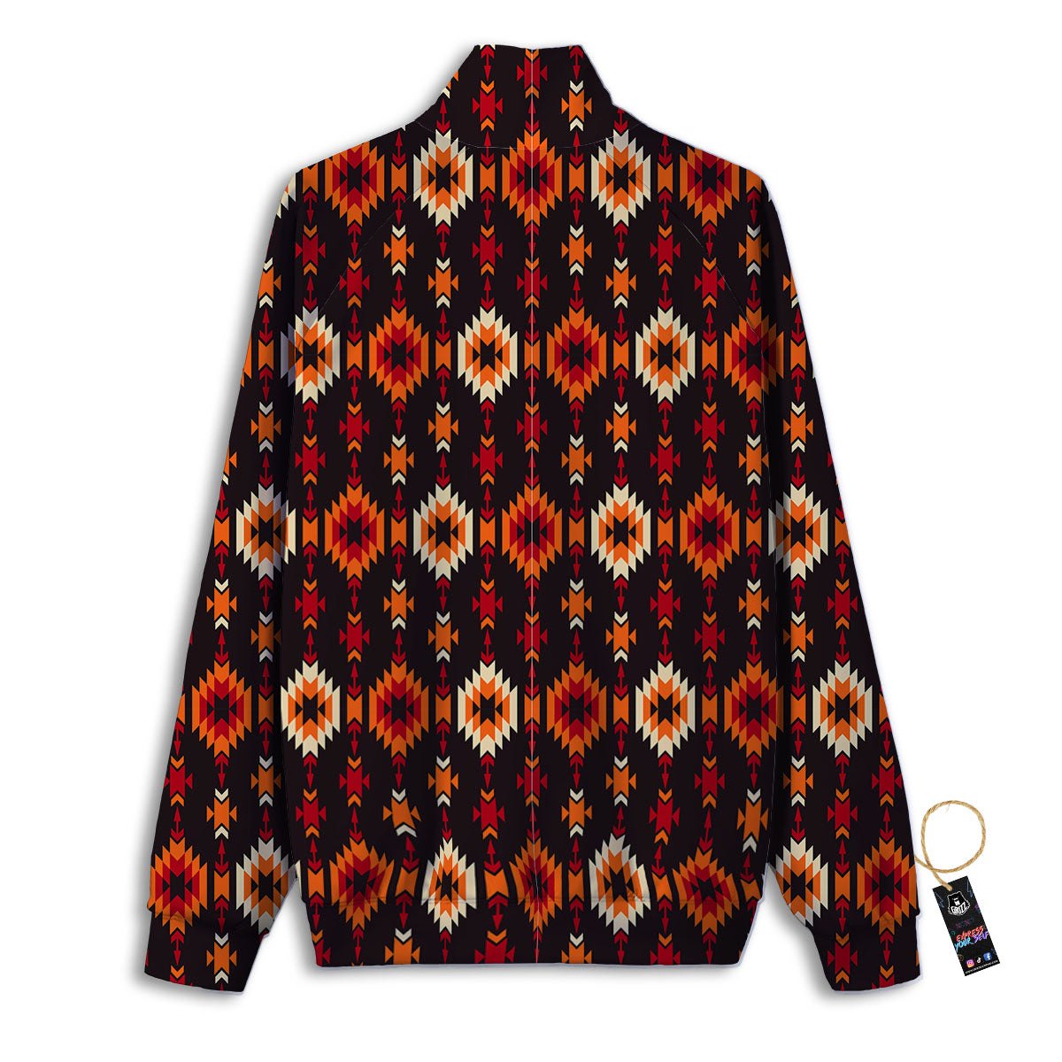 Navajo Native Pattern Track Jacket-grizzshop