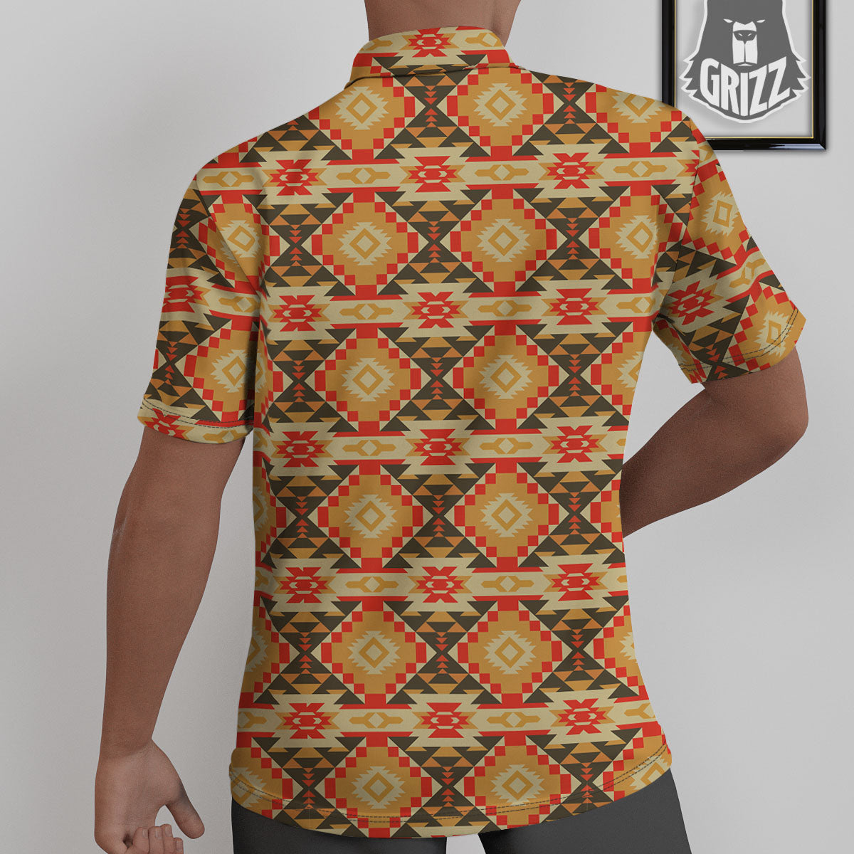 Navajo Native Print Pattern Untucked Shirts-grizzshop