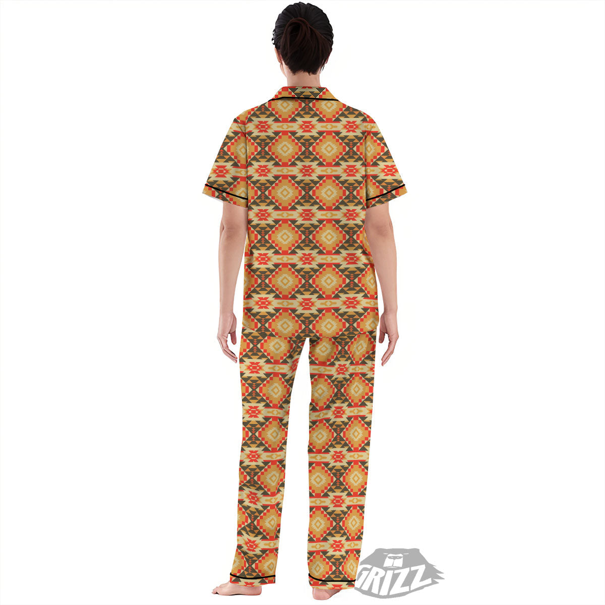 Navajo Native Print Pattern Women's Pajamas Set-grizzshop