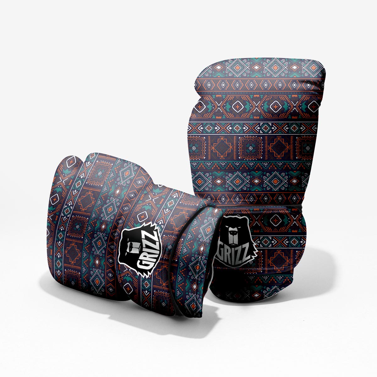 Navajo Retro Tribal Print Pattern Pro Boxing Glove