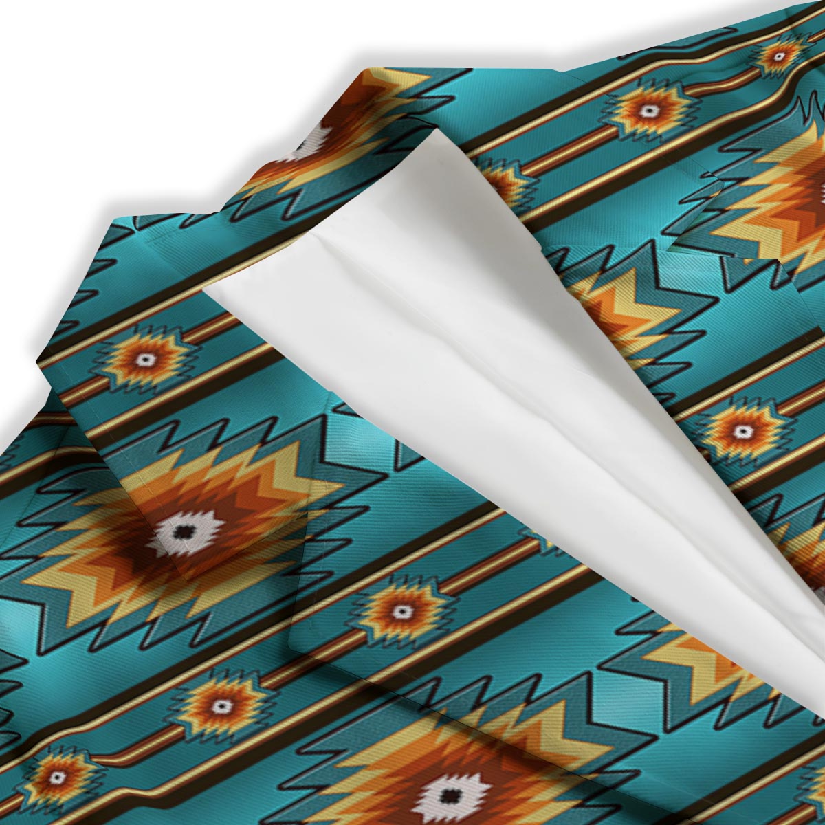 Navajo Teal Southwestern Print Pattern Women's Blazer-grizzshop