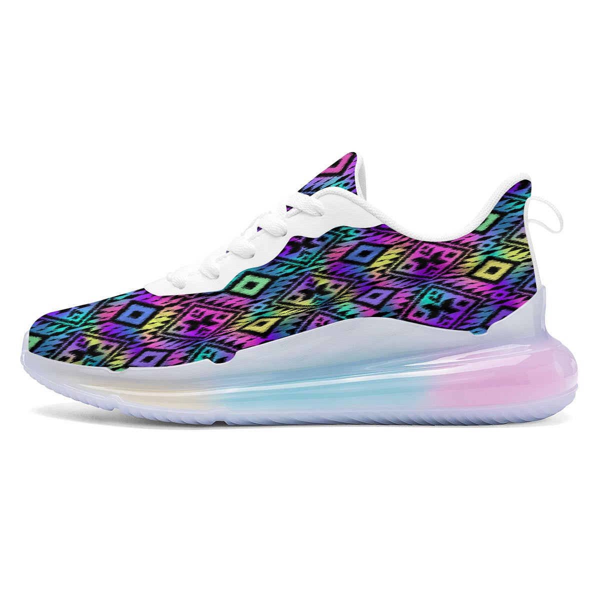 Navajo Triangle Ethnic Print Pattern Running Sneakers-grizzshop