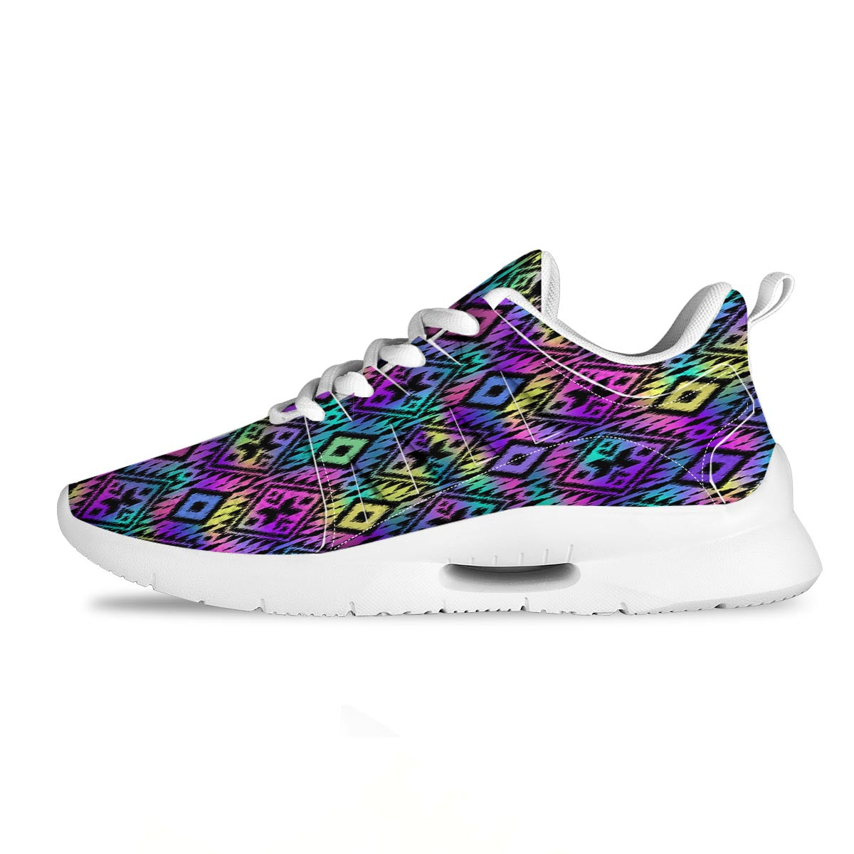 Navajo Triangle Ethnic Print Pattern Tennis Shoes-grizzshop