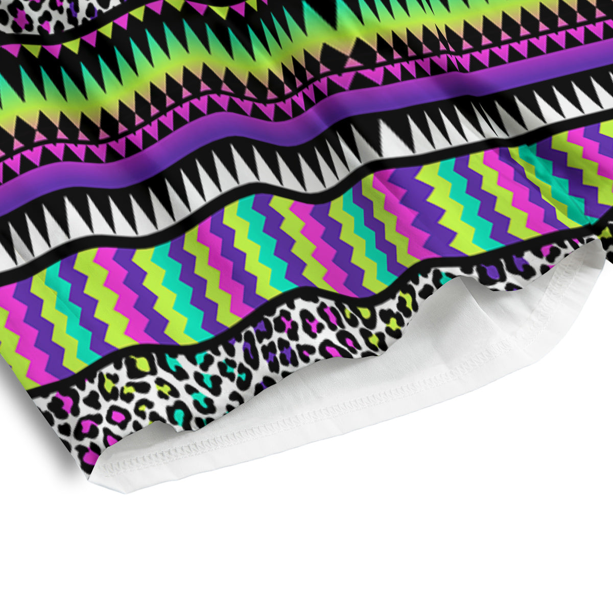 Navajo Tribal Colorful Leopard Print Men's Athletic Shorts