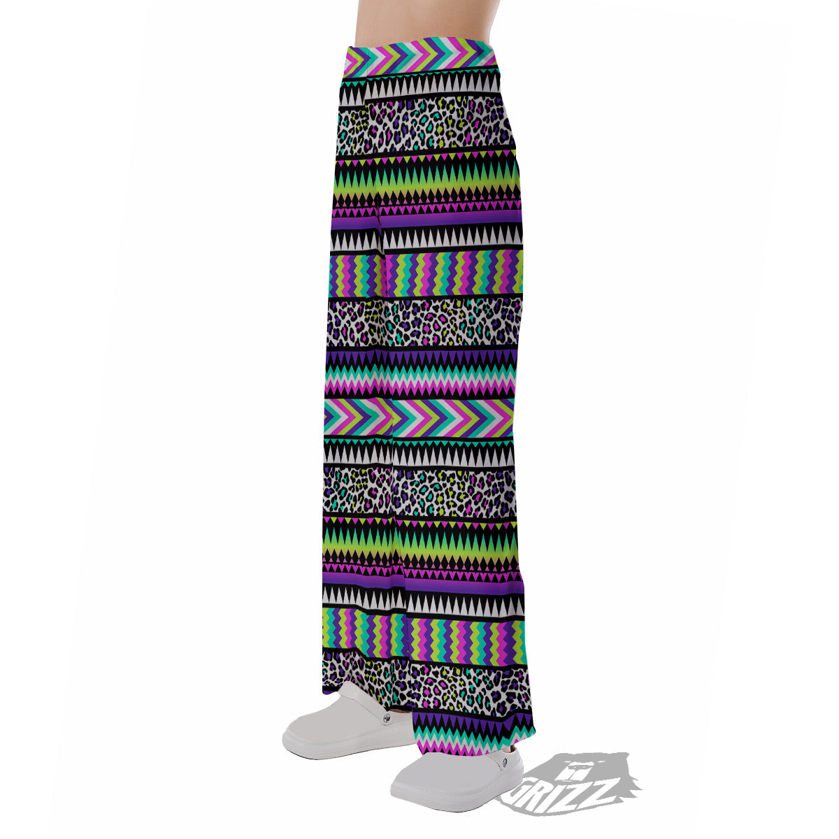 Navajo Tribal Colorful Leopard Print Pajama Pants-grizzshop