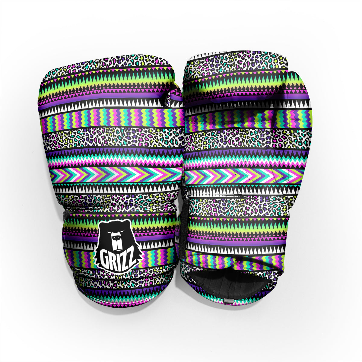 Navajo Tribal Colorful Leopard Print Pro Boxing Glove