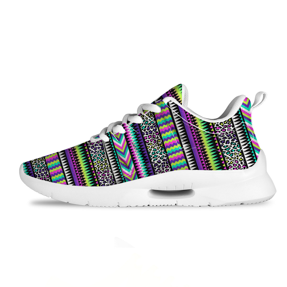 Navajo Tribal Colorful Leopard Print Tennis Shoes-grizzshop