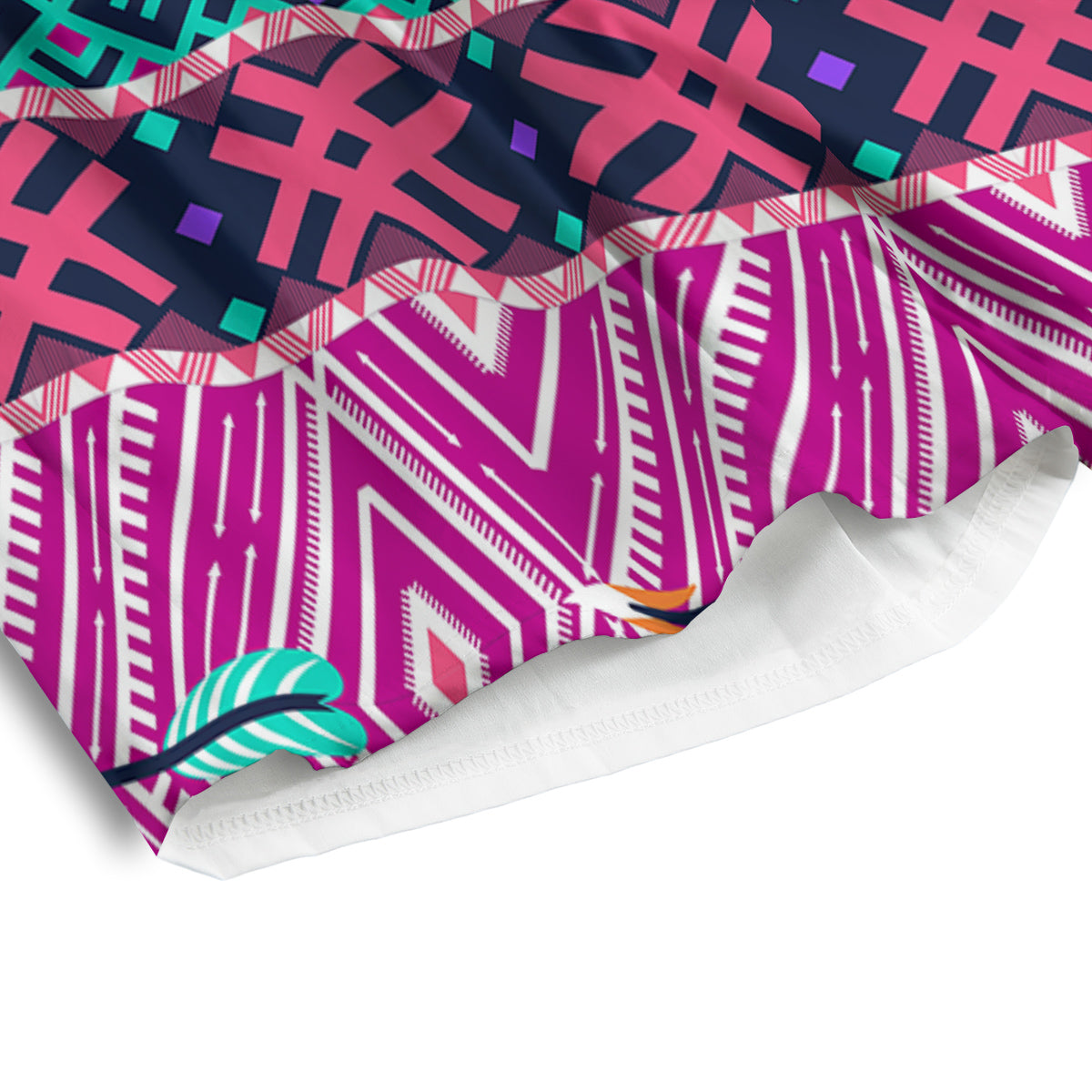 Navajo Tribal Colorful Native Print Men's Athletic Shorts