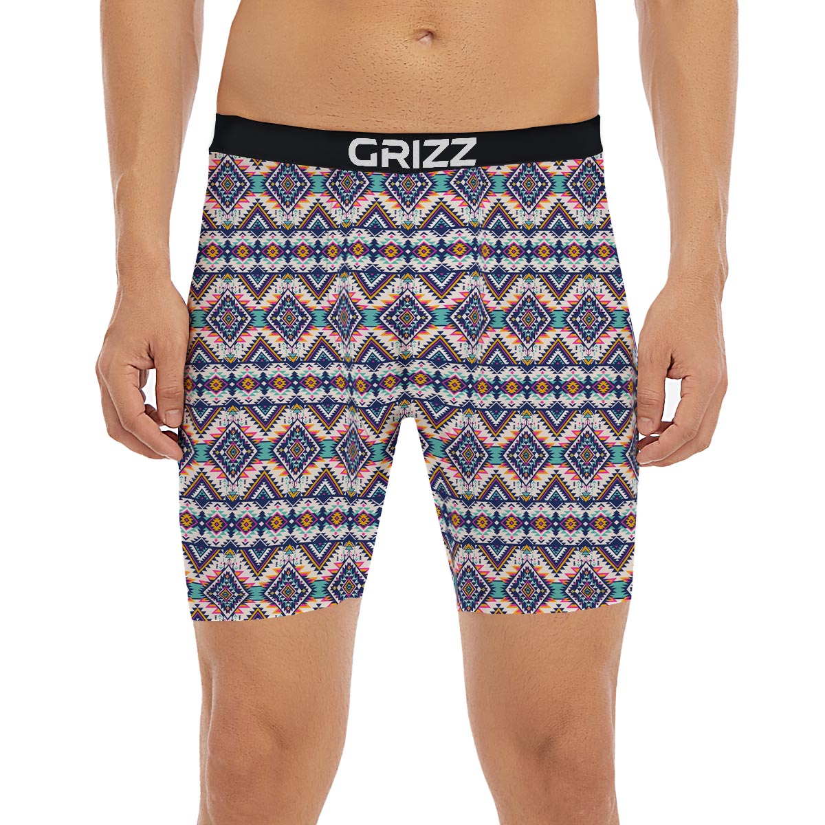 Navajo Tribal Pendleton Print Pattern Boxer Briefs-grizzshop