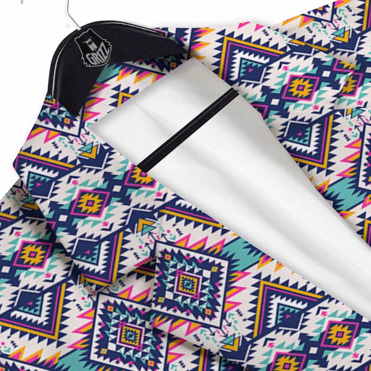 Navajo Tribal Pendleton Print Pattern Men's Sport Coat-grizzshop
