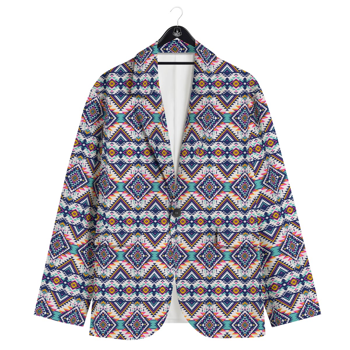 Navajo Tribal Pendleton Print Pattern Men's Sport Coat-grizzshop