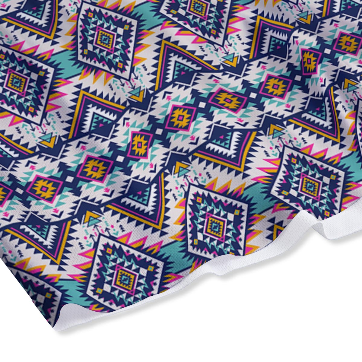 Navajo Tribal Pendleton Print Pattern Mesh Shorts