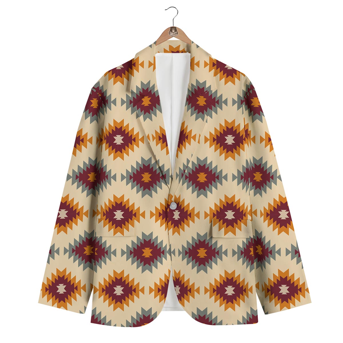 Navajo Tribal Southwestern Print Pattern Men's Blazer-grizzshop