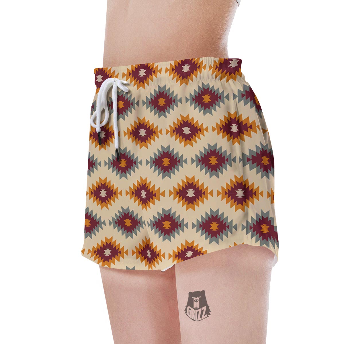 Navajo Tribal Southwestern Print Pattern Women's Shorts-grizzshop