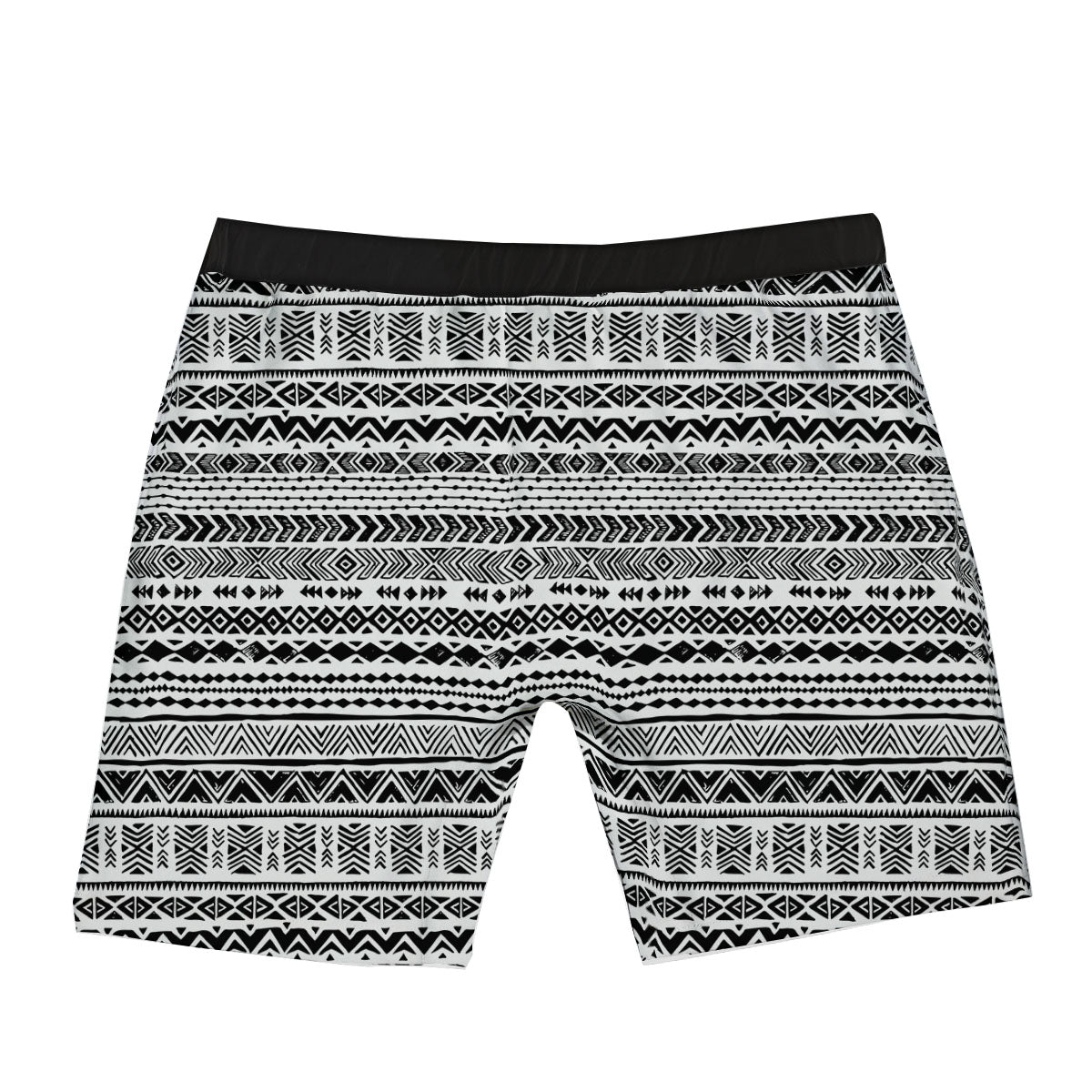 Navajo White And Black Print Pattern Boxer Briefs-grizzshop