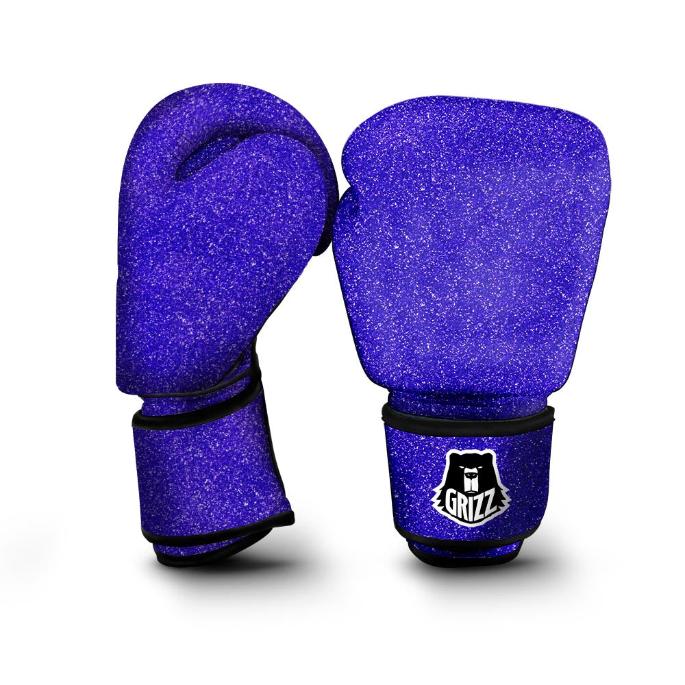Navy Glitter Artwork Print Boxing Gloves-grizzshop