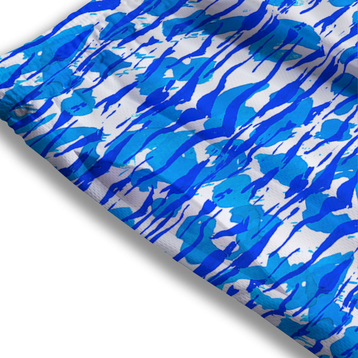 Navy Tiger Stripe Camouflage Seamless Print Pattern Mesh Shorts