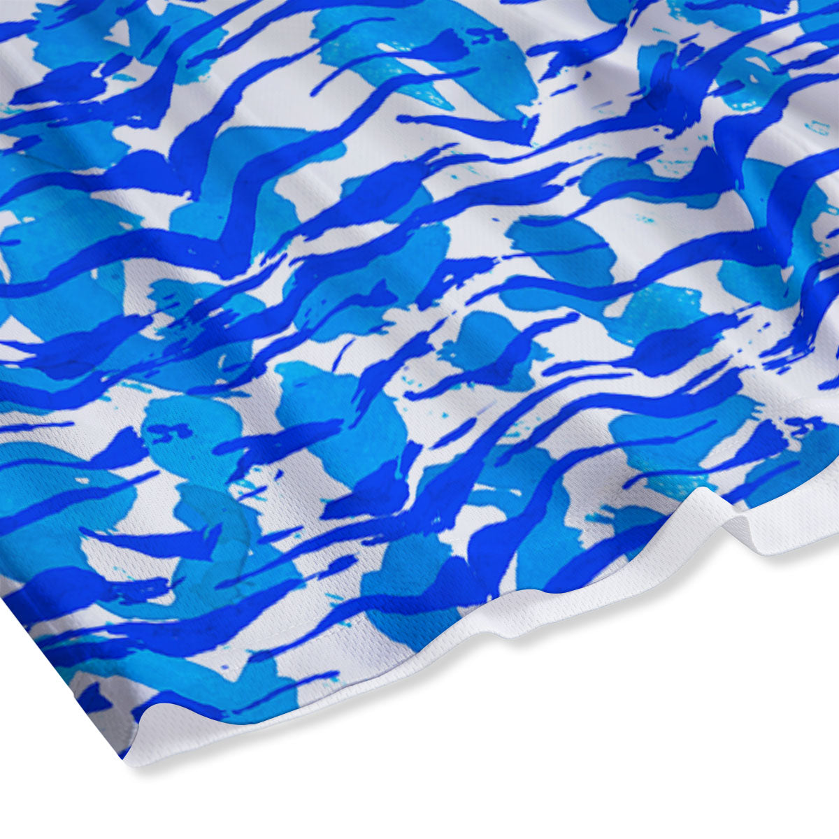 Navy Tiger Stripe Camouflage Seamless Print Pattern Mesh Shorts