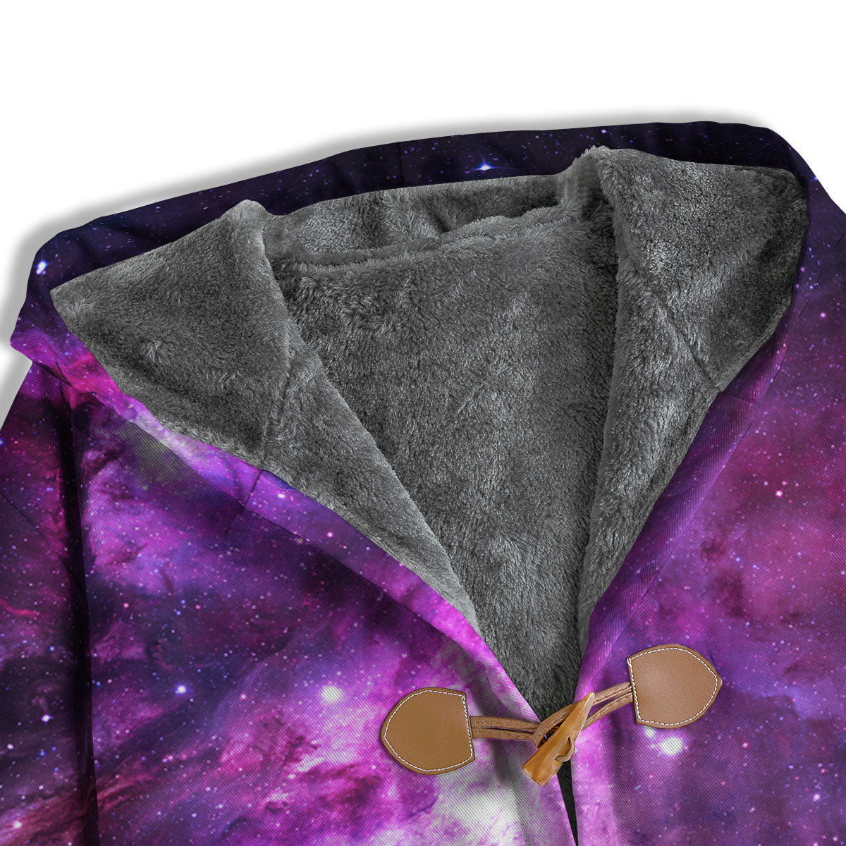 Nebula Galaxy Space Purple Stars Print Men's Windbreaker Jacket-grizzshop