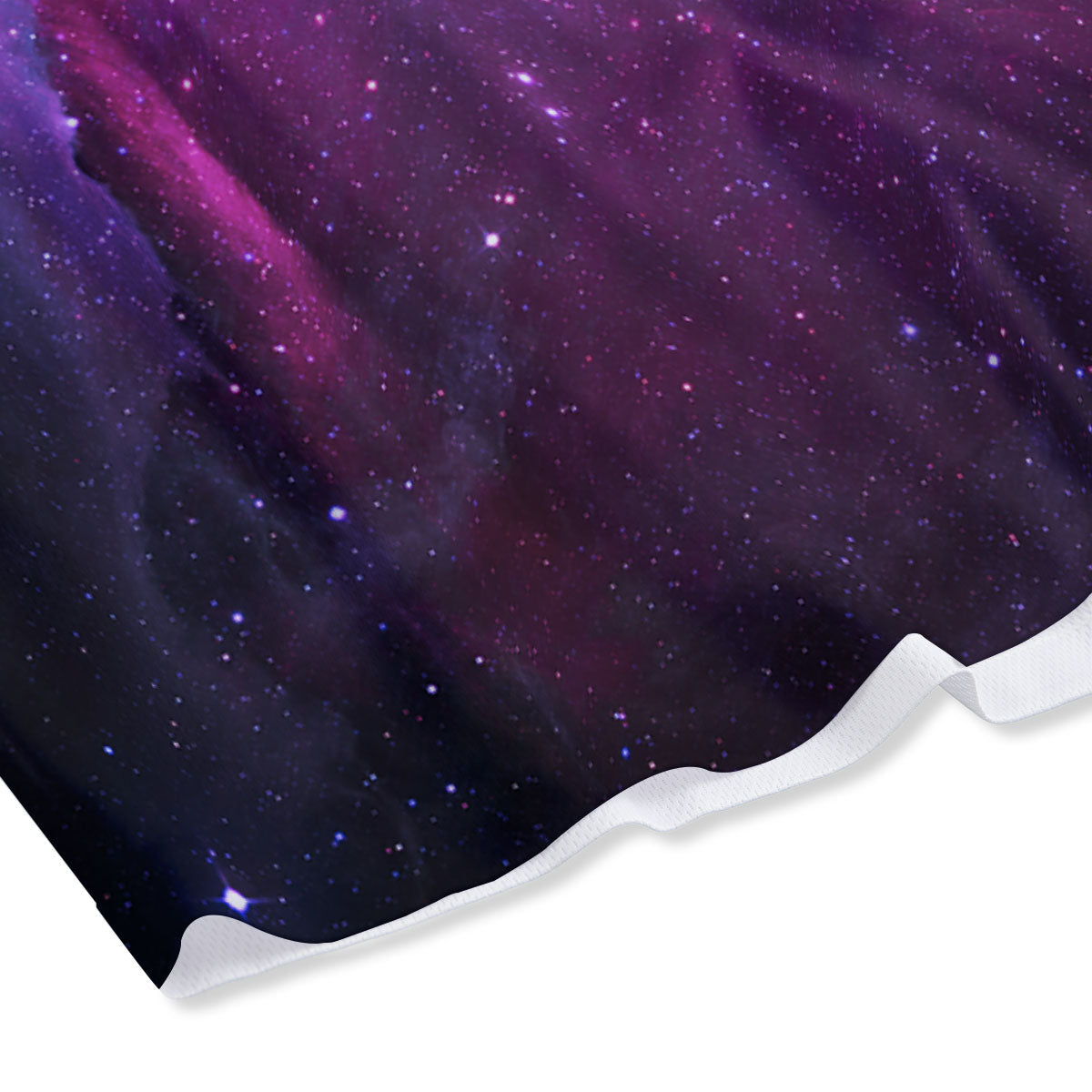 Nebula Galaxy Space Purple Stars Print Mesh Shorts
