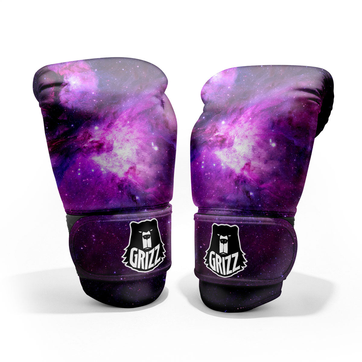 Nebula Galaxy Space Purple Stars Print Pro Boxing Glove