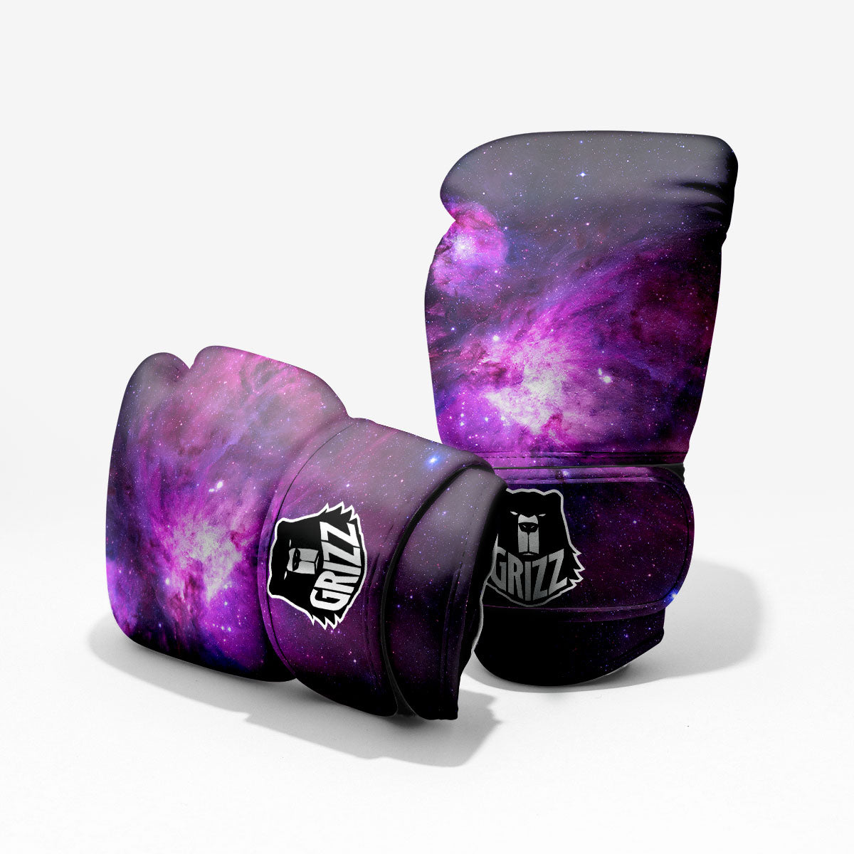 Nebula Galaxy Space Purple Stars Print Pro Boxing Glove